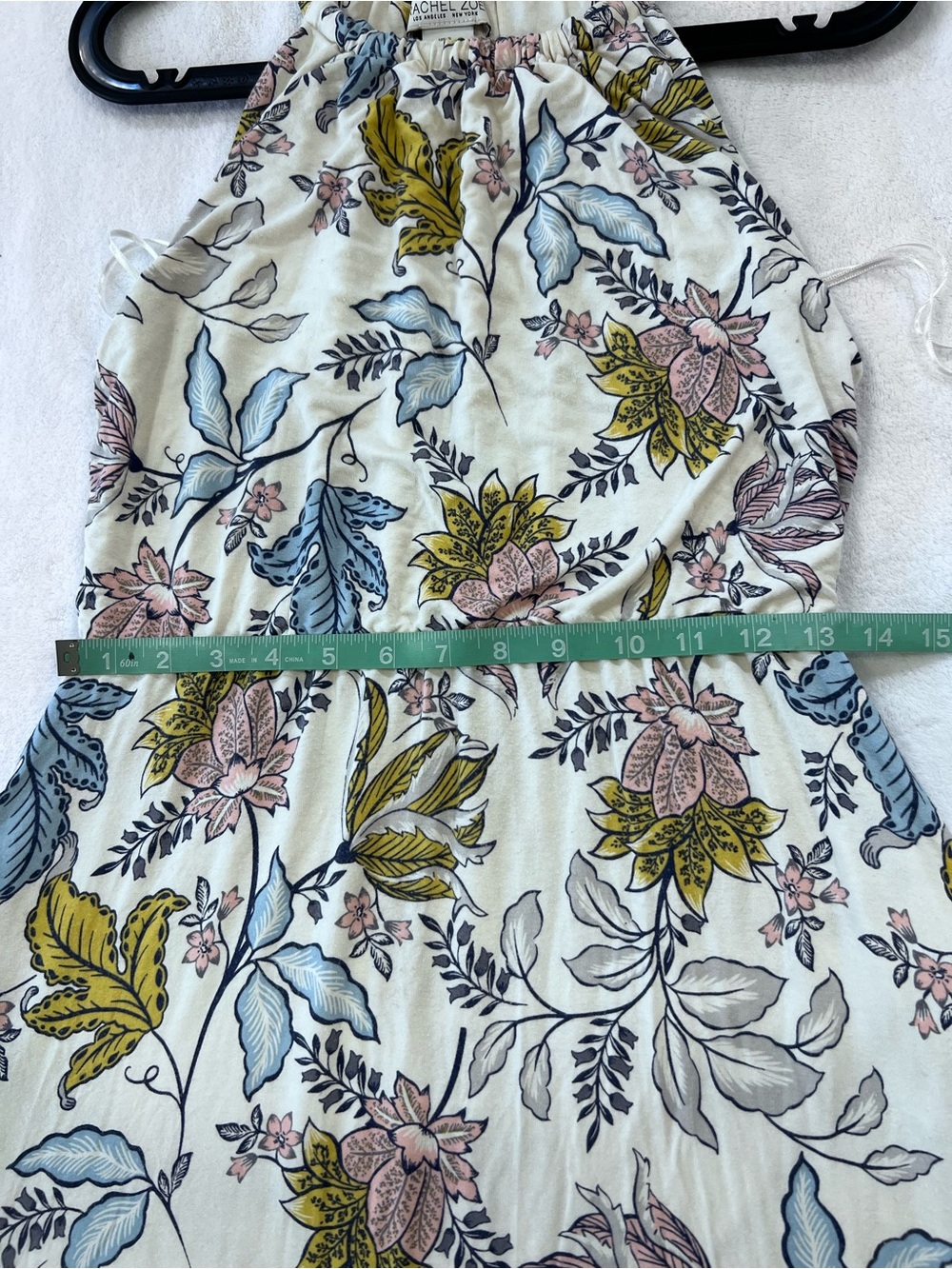 Rachel Zoe Cream Floral Halter Maxi Dress S - Picture 4 of 8